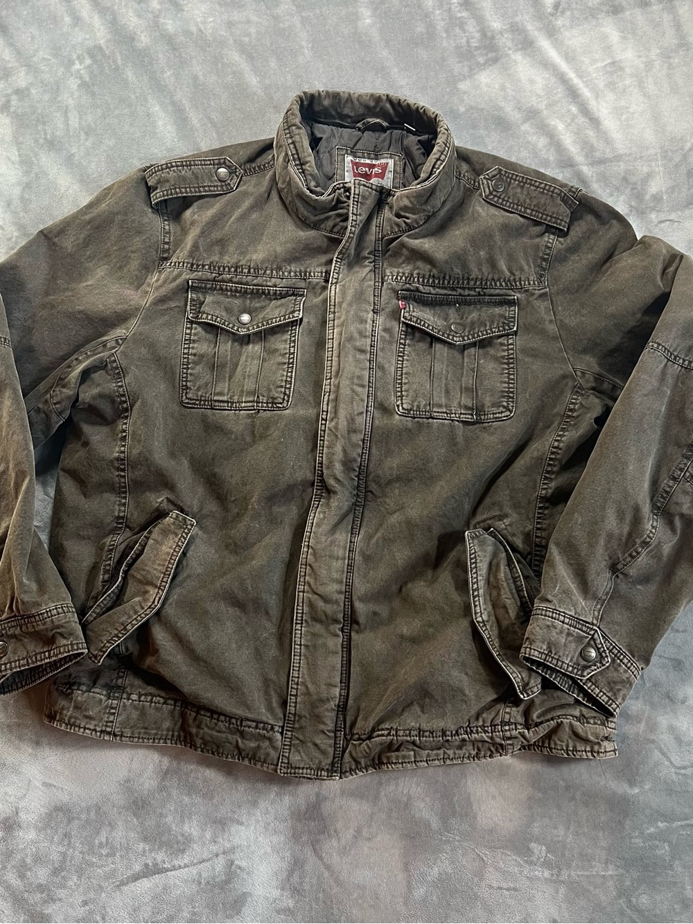 Levi's Men's Brown Olive Utility Field Jacket